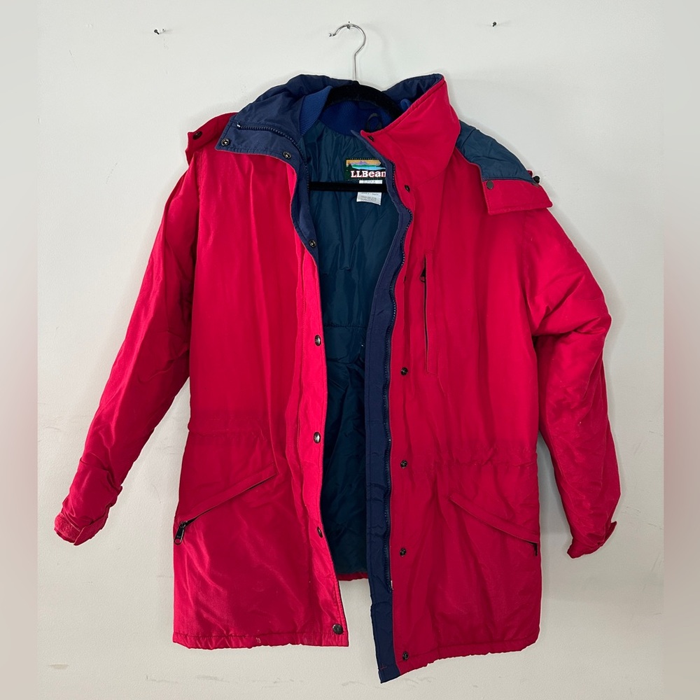 L.L.Bean Red Winter Coat Size Medium